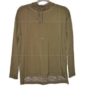 Max Studio Long Sleeve Drawstring Hoodie Top Sz XL/Extra Large in Olive NWT
